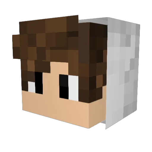 LeatherdYT Minecraft avatar head, 3D render