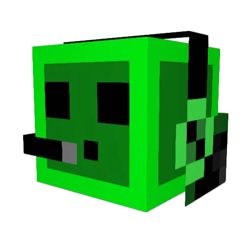 Leatron Minecraft avatar head, 3D render