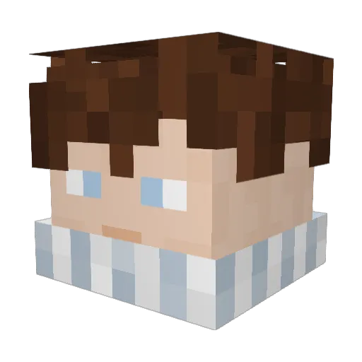 Leaukes Minecraft avatar head, 3D render