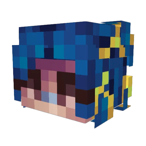 Leavegaming Minecraft avatar head, 3D render