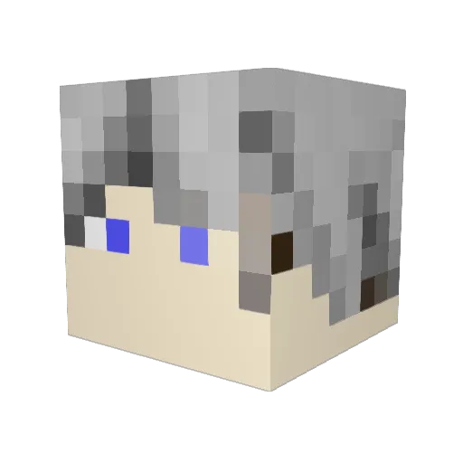 Leaveme Minecraft avatar head, 3D render