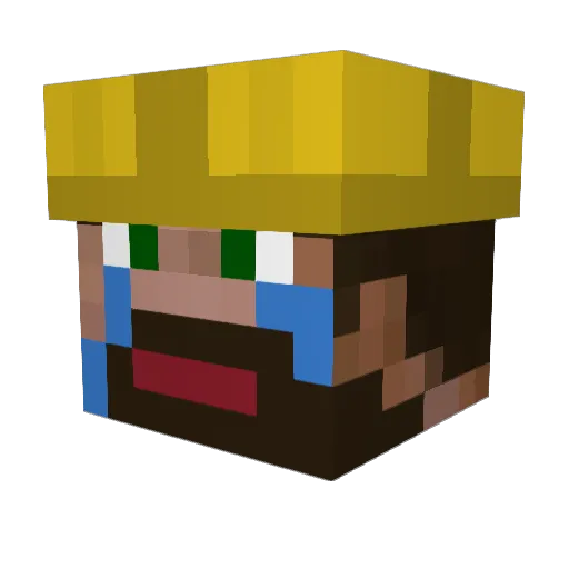 LeaverMaster Minecraft avatar head, 3D render