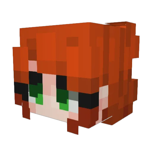 Leaviosa Minecraft avatar head, 3D render