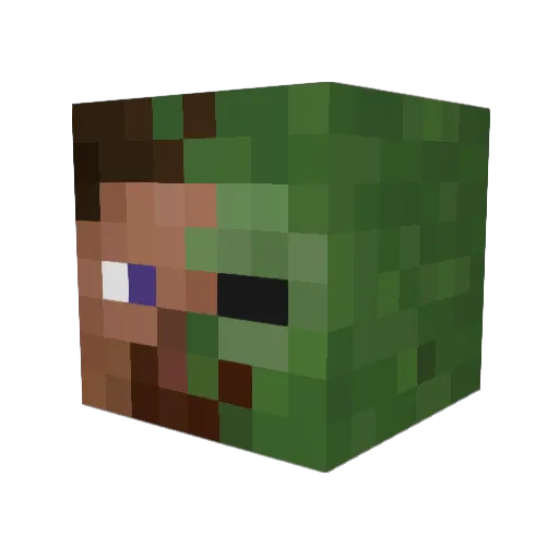 Leavus Minecraft avatar head, 3D render