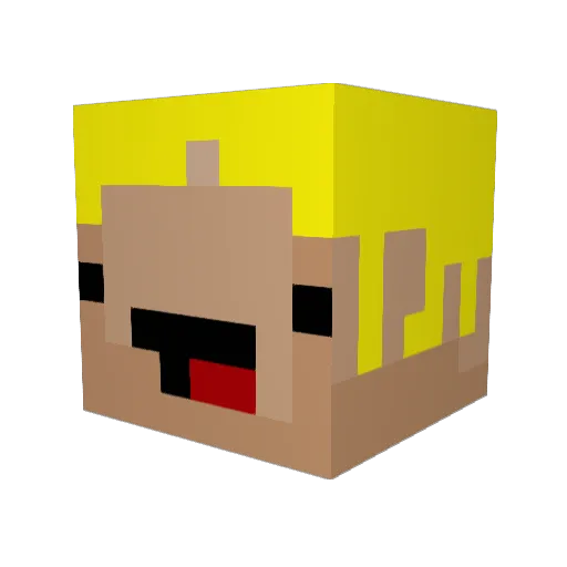 LebakassemeLugge Minecraft avatar head, 3D render