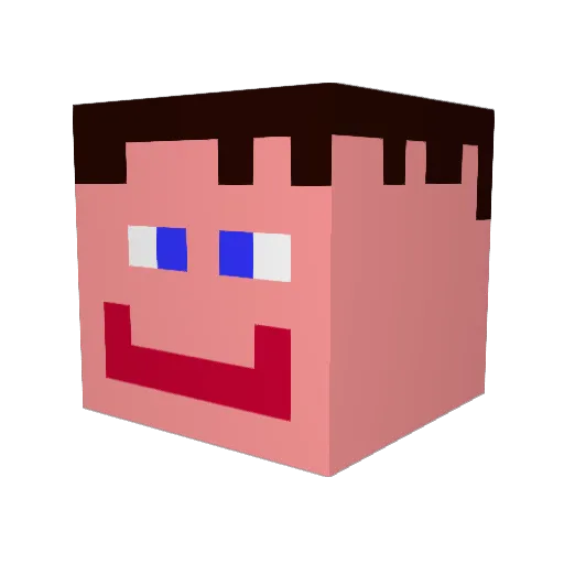 Lebakassemmel Minecraft avatar head, 3D render