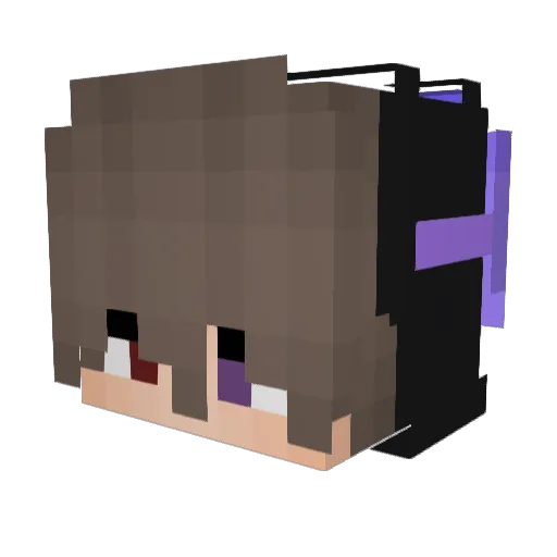 LebbyySooGut Minecraft avatar head, 3D render