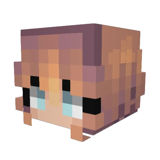 Lebecko Minecraft avatar head, 3D render