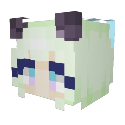 LebenDistel Minecraft avatar head, 3D render