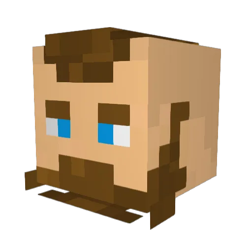 Lebgonawal Minecraft avatar head, 3D render