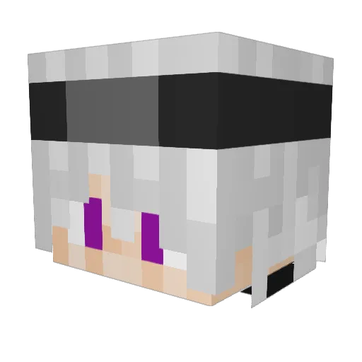 Lebhaftiger Minecraft avatar head, 3D render
