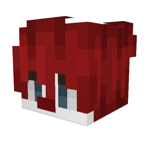 Lebitu Minecraft avatar head, 3D render