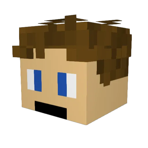 Lebjus Minecraft avatar head, 3D render