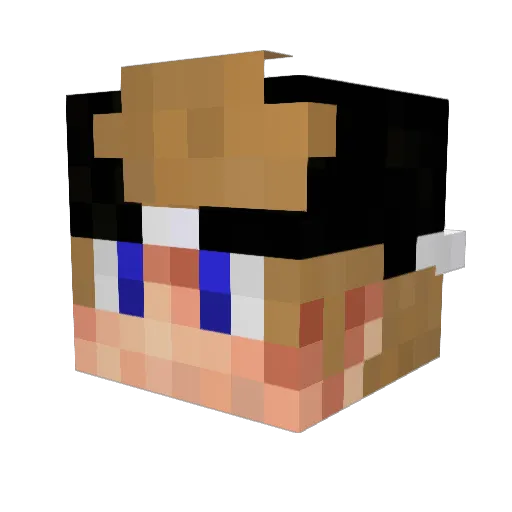 Leblazeur Minecraft avatar head, 3D render