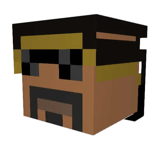 LebluntFlamez Minecraft avatar head, 3D render