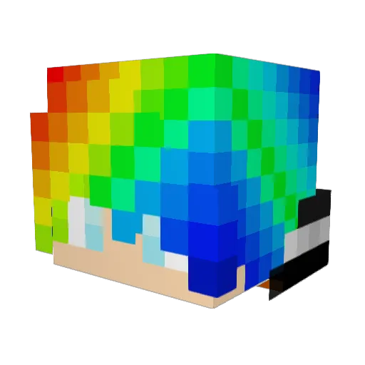LeboLebo Minecraft avatar head, 3D render