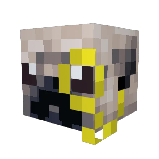 LebronJahamez Minecraft avatar head, 3D render