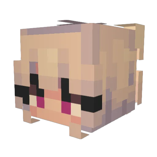 Lebulon Minecraft avatar head, 3D render