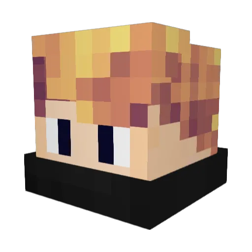 LecSight Minecraft avatar head, 3D render