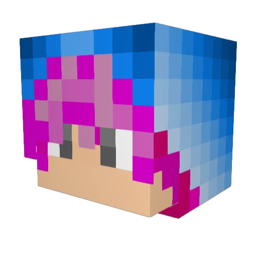 Leccio_ Minecraft avatar head, 3D render