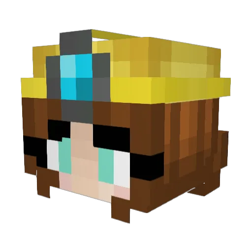 Lechelover Minecraft avatar head, 3D render
