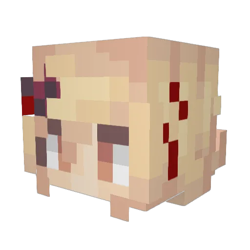 Lechenlc Minecraft avatar head, 3D render