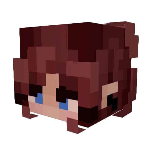 Lecherofurioso Minecraft avatar head, 3D render