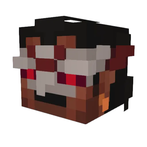 Lechery Minecraft avatar head, 3D render