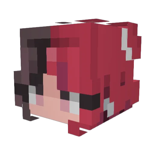 Lechnolino Minecraft avatar head, 3D render