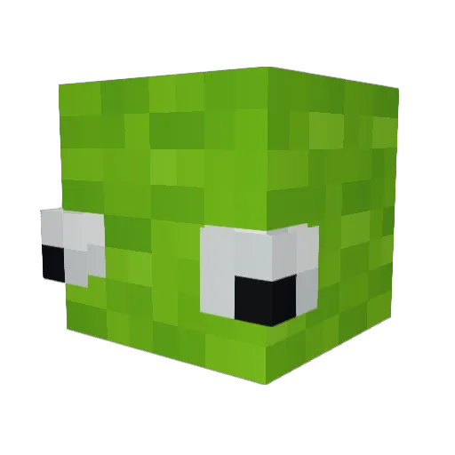Lechugamer Minecraft avatar head, 3D render