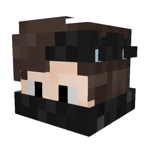 Lecker Minecraft avatar head, 3D render