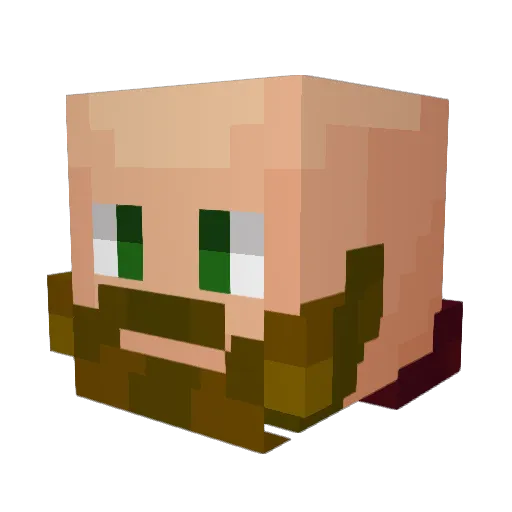 Lecteragorn Minecraft avatar head, 3D render