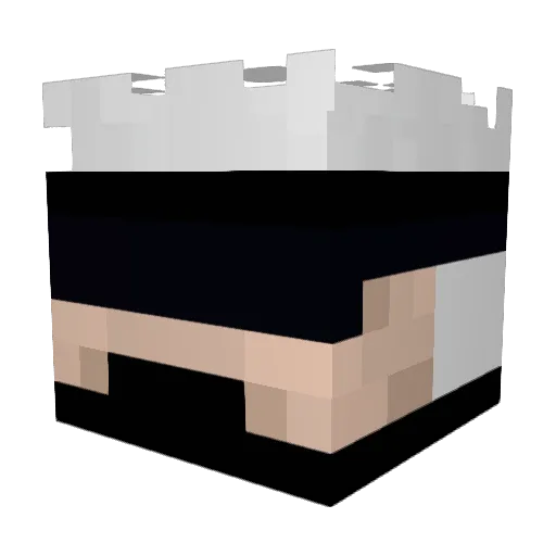 Lecterx Minecraft avatar head, 3D render