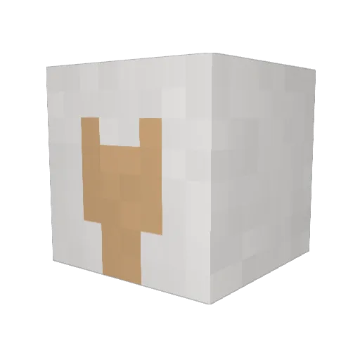 Lectured Minecraft avatar head, 3D render