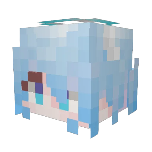 Lecyln Minecraft avatar head, 3D render
