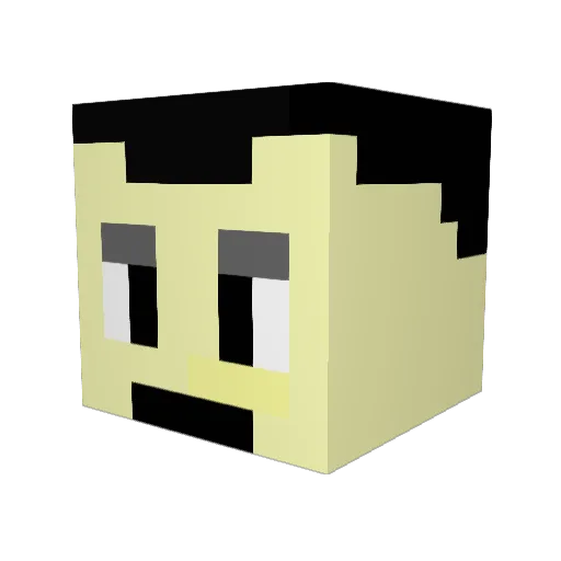 LedSpencer Minecraft avatar head, 3D render