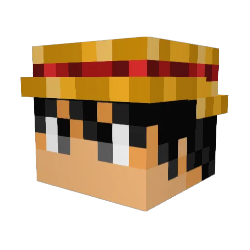 LedZepMCS Minecraft avatar head, 3D render