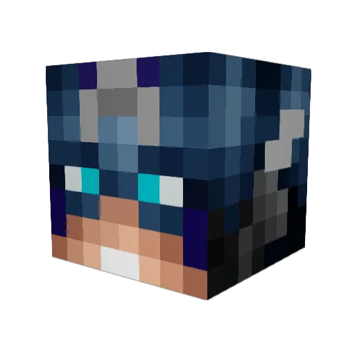 Leddi Minecraft avatar head, 3D render