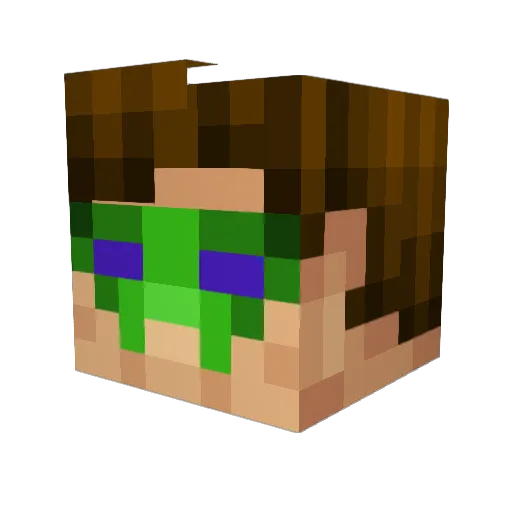 LederkappeTV Minecraft avatar head, 3D render