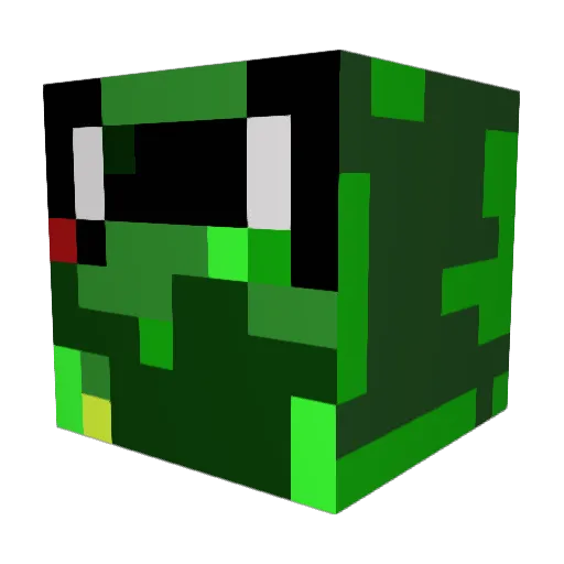 Ledgan Minecraft avatar head, 3D render