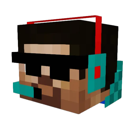LedgendAlmanza8 Minecraft avatar head, 3D render