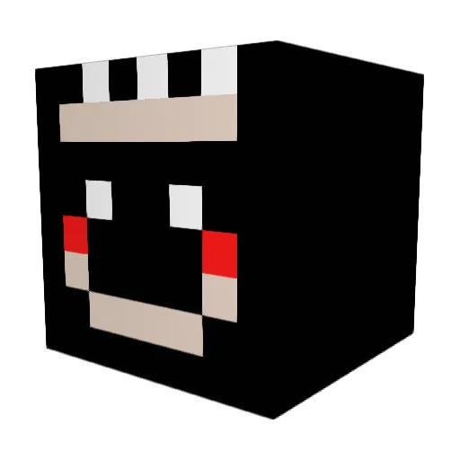 Ledger8 Minecraft avatar head, 3D render