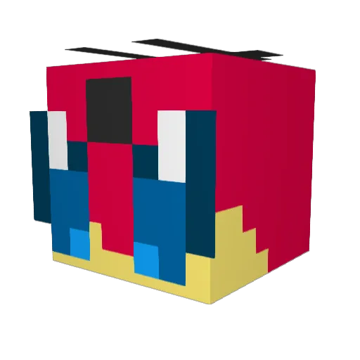 LediBugs Minecraft avatar head, 3D render