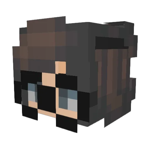 LediMun Minecraft avatar head, 3D render