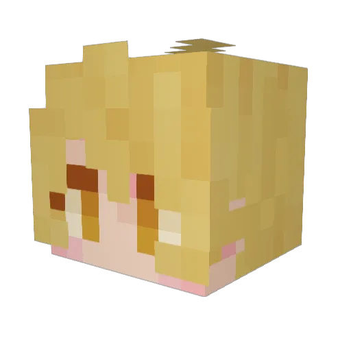 Ledicann Minecraft avatar head, 3D render