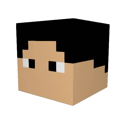 Ledinosaur Minecraft avatar head, 3D render