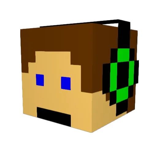 Lediscrad Minecraft avatar head, 3D render