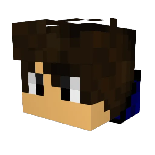 LedoCl1N Minecraft avatar head, 3D render