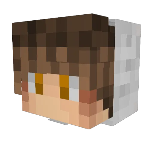 LedoFire Minecraft avatar head, 3D render