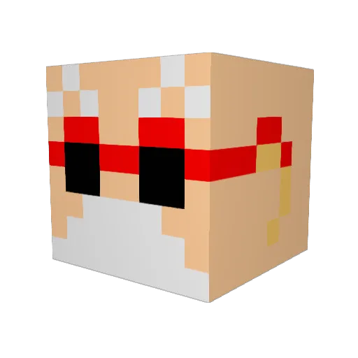LedocDexter974 Minecraft avatar head, 3D render